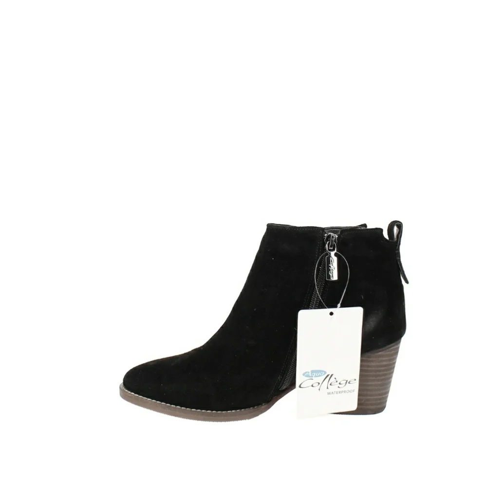 Aqua College Womens Nancy Booties Waterproof - Black Suede -